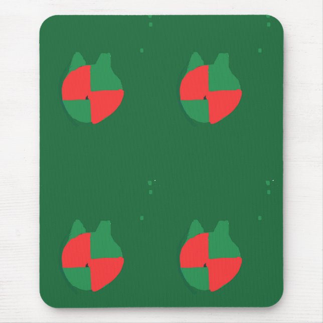 Weihnachtsfarben Mousepad (Vorne)
