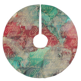 Weihnachtsfarben Polyester Weihnachtsbaumdecke