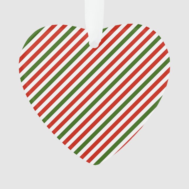Weihnachtsfarben Streifen Ornament (Vorderseite)