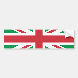 Weihnachtsfarben Union Jack Autoaufkleber