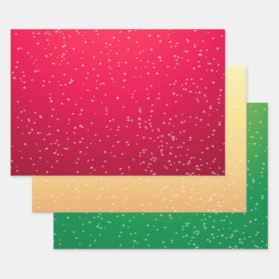 Weihnachtsfarbenblasen Geschenkpapier Set