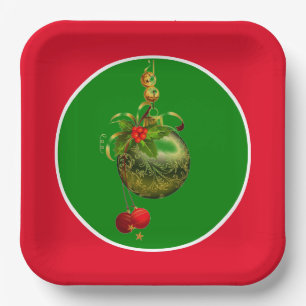 Weihnachtsfarbenpapier-Teller Pappteller