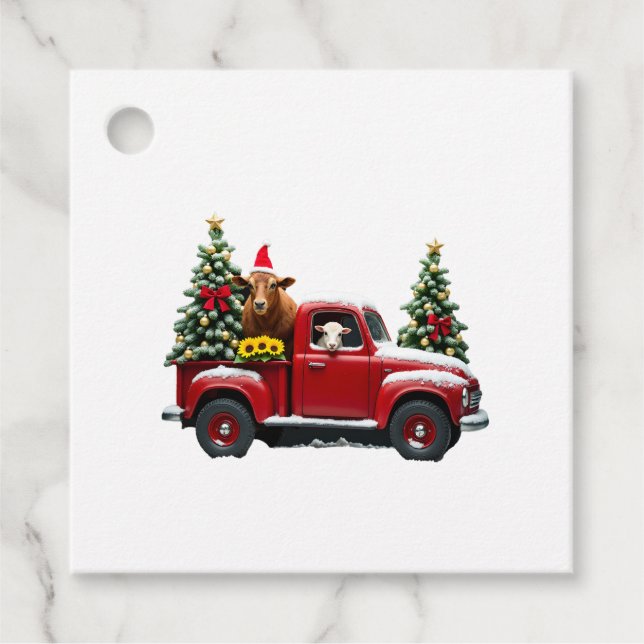 Weihnachtsfarm (2) geschenkanhänger (Vorderseite)