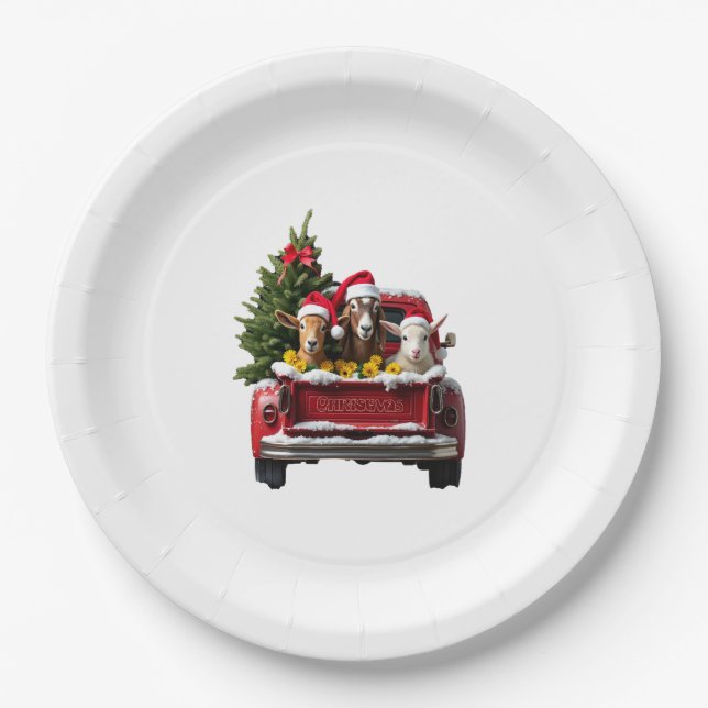 Weihnachtsfarm Pappteller (Vorderseite)