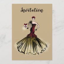 Weihnachtsfashion Illustration mit Paket