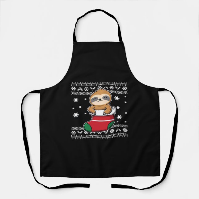 Weihnachtsfaultier Classic T-Shirt Schürze (Vorderseite)