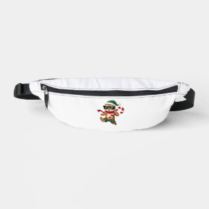Weihnachtsfaultier-Elf-Peppermint-Candy-Cane-Shirt Bauchtasche
