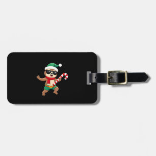 Weihnachtsfaultier-Elf-Peppermint-Candy-Cane-Shirt Gepäckanhänger
