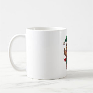 Weihnachtsfaultier-Elf-Peppermint-Candy-Cane-Shirt Kaffeetasse