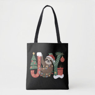 Weihnachtsfaultier Feiertagsbaum Geschenke Freude  Tasche