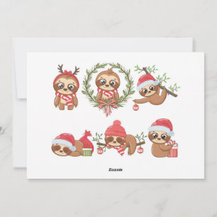 Weihnachtsfaultier-Wohnung-Feiertagskarte Feiertagskarte