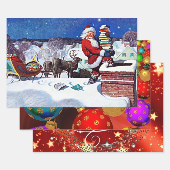 Weihnachtsfavoriten Packpapier-Blätter Geschenkpapier Set (Set)