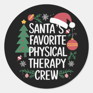 Weihnachtsfavoritenteam der Physiotherapie von San Runder Aufkleber