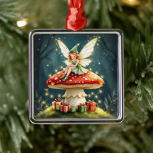 Weihnachtsfee auf einem Pilzhäuschen-Kern