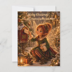 Weihnachtsfee Feiertag - Magische Grußkarte Einladung