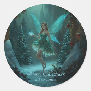 Weihnachtsfee mit einem Hauch von Magie Aufkleber
