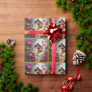 Weihnachtsfee-Sammlung - Dunkelbraunes Haar Geschenkpapier