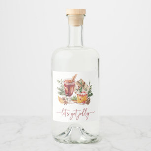 Weihnachtsfeier Alkoholflaschenetikett