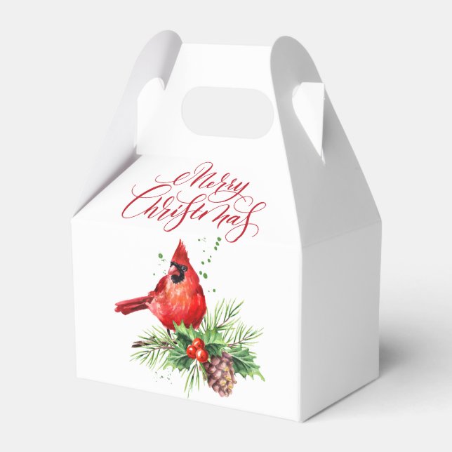 Weihnachtsfeier am Roten Kardinal Geschenkschachtel (Vorderseite)
