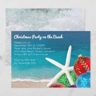Weihnachtsfeier am Strand Einladung