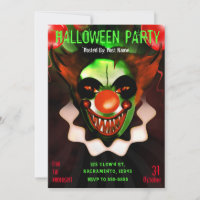 Weihnachtsfeier Beängstigender böse Clown Hallowee