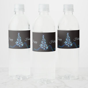 Weihnachtsfeier Blaue Tanne Glänzend Schwarz Elega