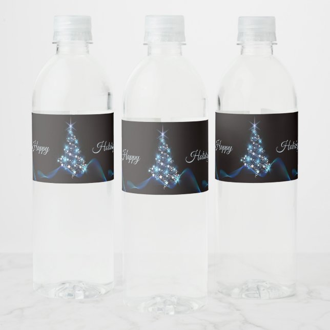 Weihnachtsfeier Blaue Tanne Glänzend Schwarz Elega (Flaschen)