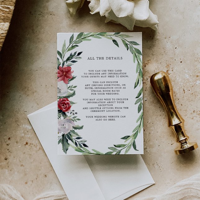 Weihnachtsfeier | Blumenurlaub - Hochzeiten Detail Begleitkarte (Von Creator hochgeladen)