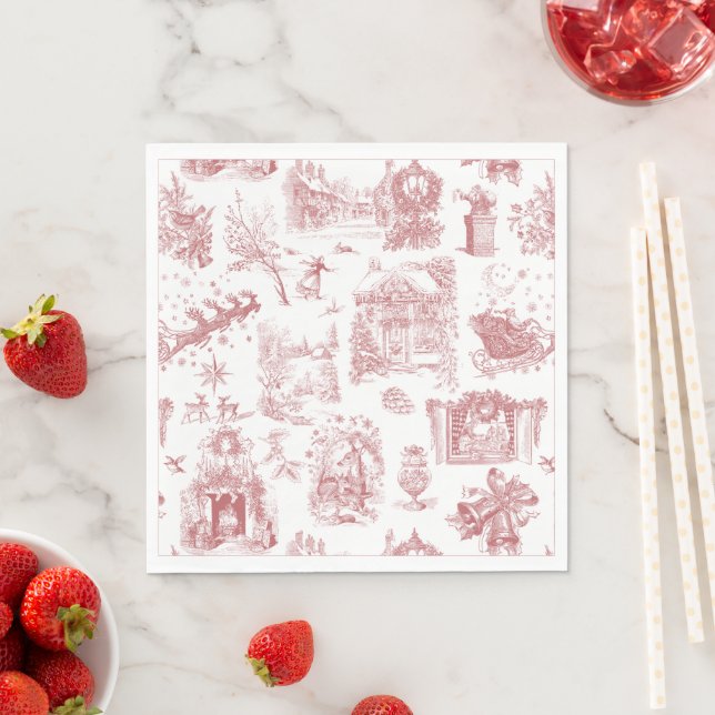 Weihnachtsfeier Chinoiserie Serviette (Beispiel)