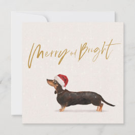 Weihnachtsfeier Dackel Hund Merry Gruß