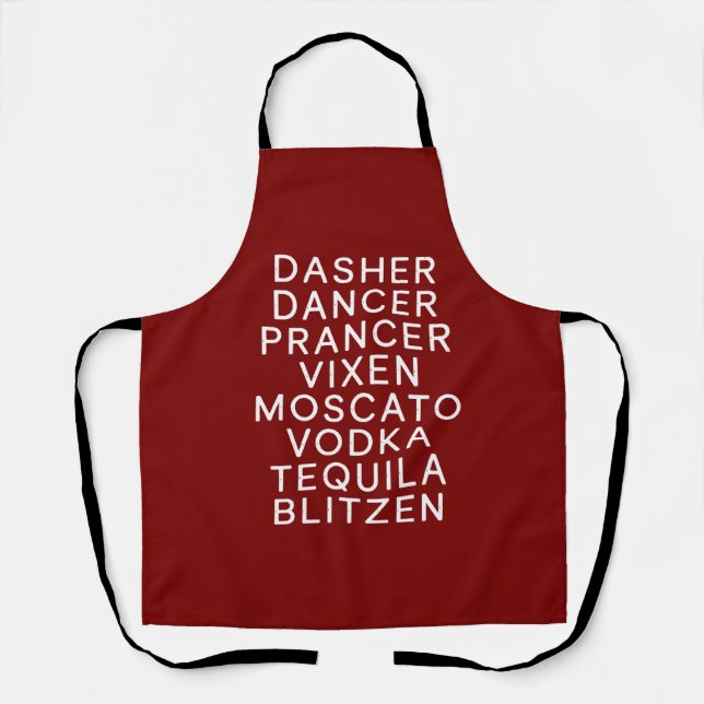 Weihnachtsfeier Dasher Dancer Schürze (Vorderseite)