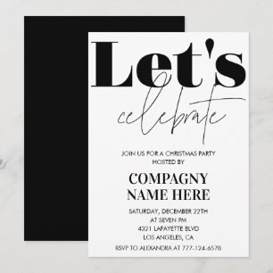 Weihnachtsfeier der Black Company Lasst uns feier Einladung