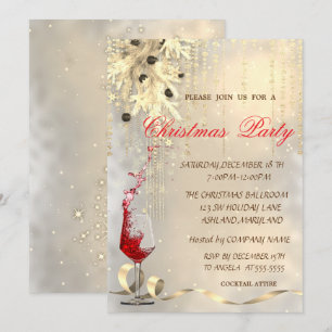 Weihnachtsfeier der Red Wine Corporation Einladung