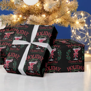 Weihnachtsfeier des Holiday Spirit Cocktail Club Geschenkpapier