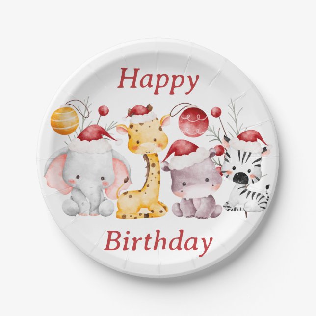 Weihnachtsfeier des Kindes Pappteller (Vorderseite)