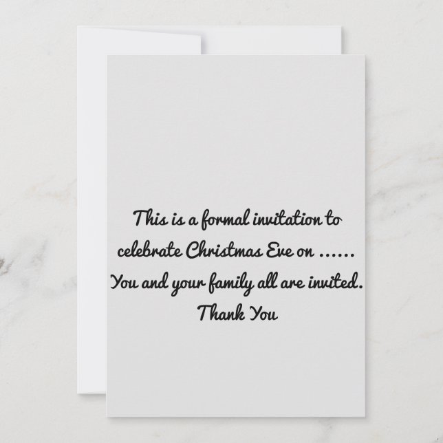 Weihnachtsfeier Einladung (Rückseite)