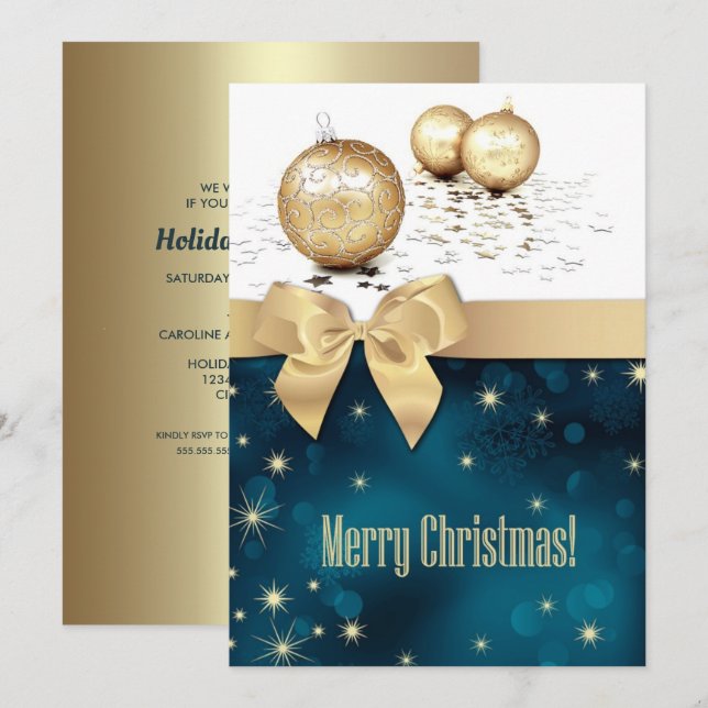 Weihnachtsfeier Einladung (Vorne/Hinten)
