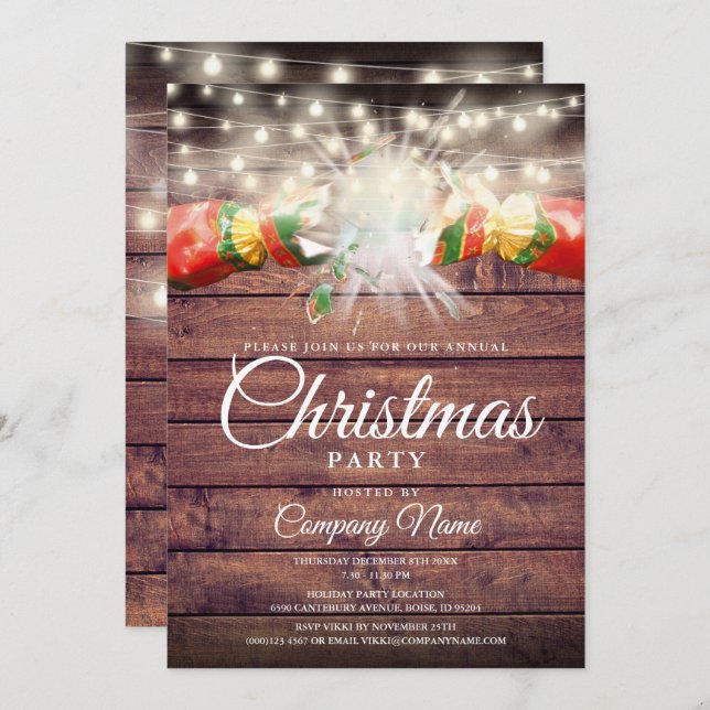 Weihnachtsfeier Einladung (Vorne/Hinten)