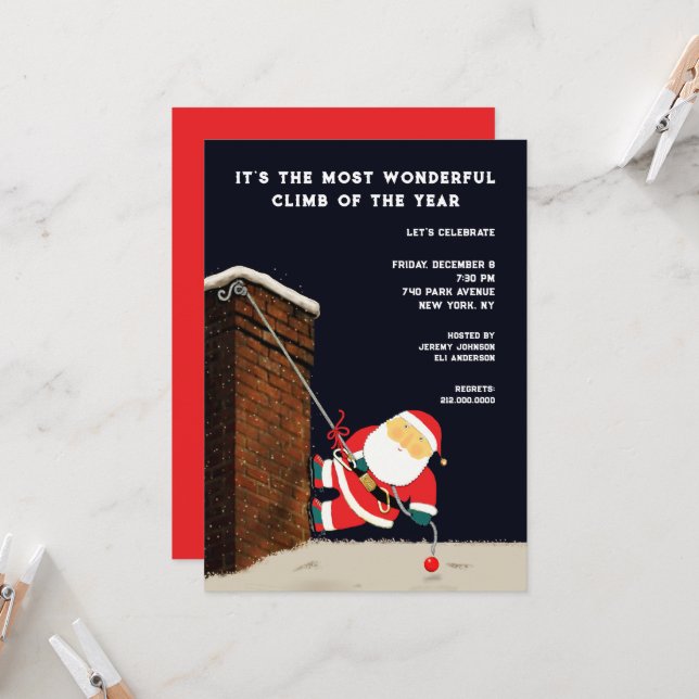 Weihnachtsfeier Einladung (Vorderseite/Rückseite Beispiel)