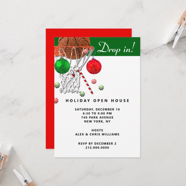 Weihnachtsfeier Einladung (Vorderseite/Rückseite Beispiel)