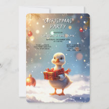 Weihnachtsfeier-Einladung für kleine Enten