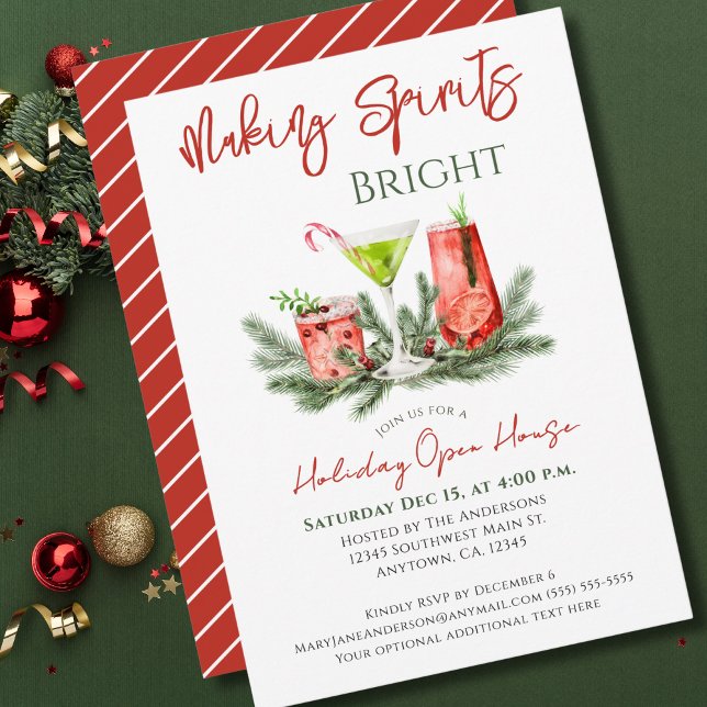 Weihnachtsfeier Einladung 'Making Spirits Bright' (Von Creator hochgeladen)