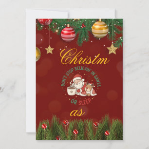 Weihnachtsfeier-Einladung mit Illustration von San Einladung