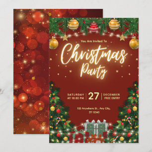 Weihnachtsfeier-Einladungsflyer Einladung