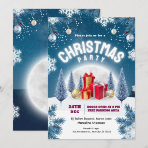 Weihnachtsfeier-Event-Flyer Einladung