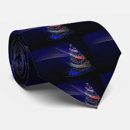 Weihnachtsfeier farbenfrohe Bäume Navy Blau Krawatte
