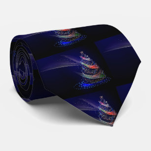 Weihnachtsfeier farbenfrohe Bäume Navy Blau Krawatte