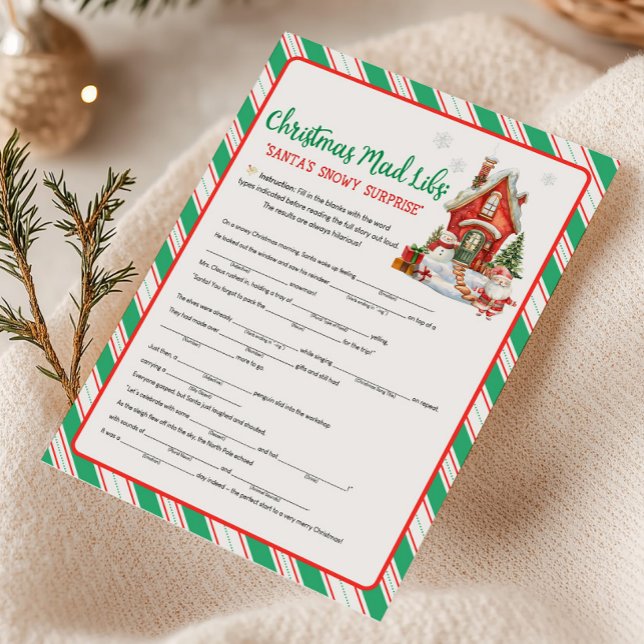 Weihnachtsfeier  feiertagskarte (Christmas Party Games)