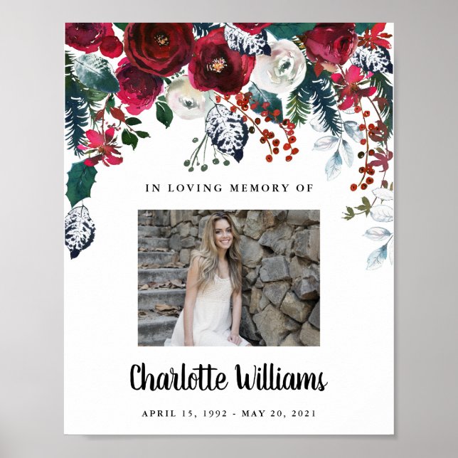 Weihnachtsfeier Foto Zeichen Poster (Vorne)