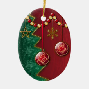 Weihnachtsfeier Fraktal Weihnachtsfeier Keramik Ornament